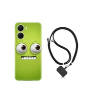 Vivo Y16 Kılıf Ipli Boyun Askılı Desenli Silikon Green 1832