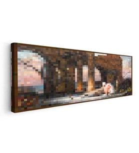 Yatay Panoramik Kanvas Tablo Finding Piksel Minecraft Tablosu Ev Ofis Salon Duvar Dekoru