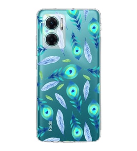 PrintiFy Xiaomi Redmi Note 11E ile Uyumlu 1mm Slim Fit Nazar Boncuğu 3 Baskılı Şeffaf  Kılıf