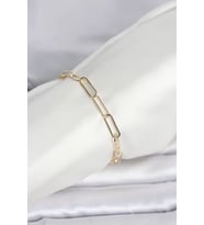 CM 14K Gold Renk Kalın Ataç Zincir Model Kadın Bileklik - TJ-BB8296
