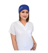 Saks Mavi Kalp Ritim İşlemeli Doktor Hemşire Acil Cerrahi Bone
