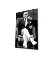 Miyrem Glasses Collection -A1^#  Atatürk Portresi Cam TabloCam Tablo (Çok Renkli)