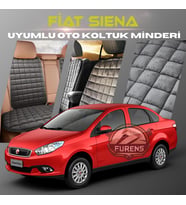 Fiat Siena Antrasit Renk Tay Tüyü Cepli & Terletmez Sırtlı Oto Koltuk Minder Seti - Koltuk Koruma Kılıfı (ÖN & ARKA TAM SET)