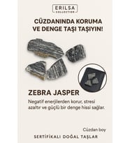 Sertifikalı Ham Cüzdan Boy Zebra Jasper Taşı Kütle - Denge, Kararlılık Günlük Koruma Taşı (Çok Renkli)