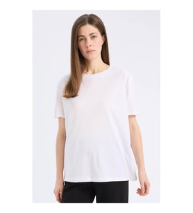 Defacto Kısa Kol Beyaz Kadın T-Shirt W9584AZ/WT34