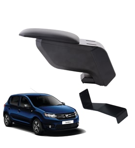 Dacia Sandero 2018 Delmesiz Çelik Ayaklı Siyah Kolçak Kol Dayama