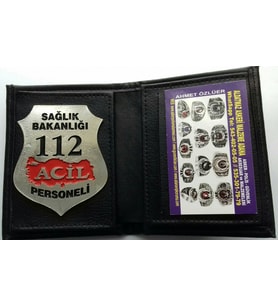 112 ACIL ROZETLİ CÜZDANI SATINAL-SADECE  KURUM ADRESINE GONDERILIR-SIVILE SATILMAZ
