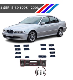 Bmw 5 Serisi E-39 Klima Kontrol Düğme Seti 14 Parçalı 1995 2003