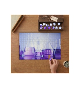 Deney Şişeleri - Kimya Tasarımı 240 parça Ahşap Puzzle Ahşap Kutuda MP02568