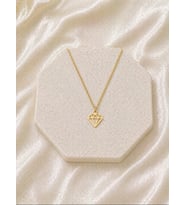 Kişiye Özel 925 Ayar Gümüş Minimalist Elmas Kolye (Gold)