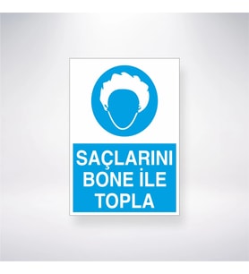 Saçlarını Bone İle Topla 21x28 Arkası Yapışkanlı Levha