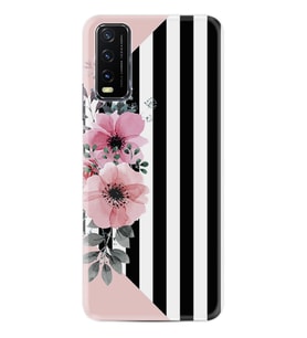 Vivo Y11S Kılıf Resimli Desenli Baskılı Silikon Kılıf Flowers 4 1390