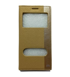 Samsung Galaxy J5 2016 Pencereli Kapaklı Magnum Kılıf (Gold)