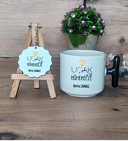 Uçak Mühendisi Hediye Seti Kupa Bardak T Kulplu ve Anahtarlık Mühendisler Günü Hediyesi (Model 6)