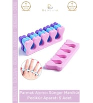 Özel Seri Yumuşak Esnek Oje Bulaştırmaz Parmak Ayırıcı Sünger Manikür Pedikür Aparatı 5 Adet