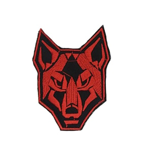 Single Sword Nakış Patch - Kurt Peç KIRMIZI-SİYAH