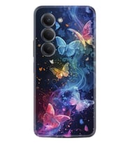 Xiaomi Redmi 15 Kılıf Boutique Baskılı Resimli Neon Kelebekler Pcode -092