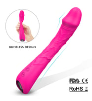Sunshine Şarjlı Esnek Bükülebilir G Nokta Uyarıcı Güçlü Titreşimli Yumuşak Yapay Penis Vibratör