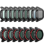 16'lı paket filtre seti, DJI Mini 5 Pro için, UV, ND, ND/PL, LPR, Glow Mist, 10 stop ND1000, CPL, buhar azaltma, hava çekimleri için sinema filtre seti