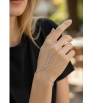 Vip Silver Baget Taşlı Tasarım Şahmeran - 26shm50