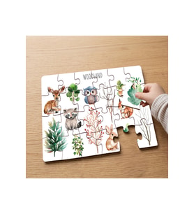 Sevimli Minik Hayvanlar Tasarımlı 24 Parça Ahşap Çocuk Puzzle MPK1051