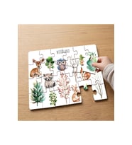 Sevimli Minik Hayvanlar Tasarımlı 24 Parça Ahşap Çocuk Puzzle MPK1051