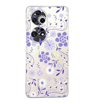 Huawei P50 Pro Uyumlu Kapak Flowers Tasarımlı Şeffaf Silikon Kılıf