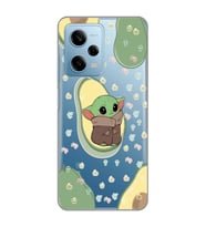 Redmi Note 12 Pro 5G Uyumlu Baby Yoda Desenli Şeffaf Telefon Kılıfı