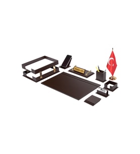 Liya sümen Takımı 11 Parça Kahve Masa Bayraklı