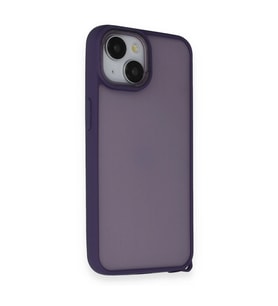 Apple İphone 14 Kılıf Elegant Kapak - Derin Mor