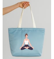 Yoga Tasarım-2 Mat Saten Çanta (Petrol Mavisi)