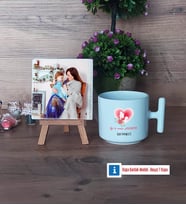 Anneye Doğum Günü Hediyesi Fotoğraflı Dekoratif Taş, Kupa Bardak Beyaz Hediye (Model 12)
