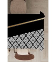 Siyah Ekoseli Dokuma Leke Tutmaz Masa Örtüsü MSO498