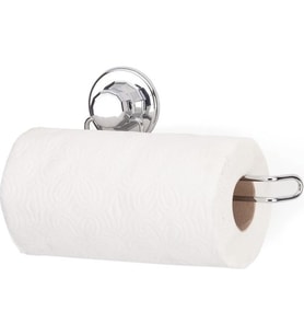 Paslanmaz Vantuzlu Vakumlu Banyo ve Mutfak Kağıt Havlu Askılığı Krom