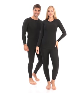 Kışlık Pamuklu Yakmayan Termal İçlik, Termal Alt Üst Takım, Unisex Termal Fanila iclik (Siyah)