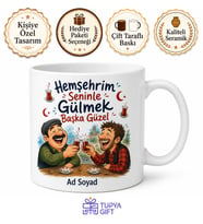 Hemşehri Kahkahası Temalı Kupa Bardak Komik Hemşehri Hediye Bardak