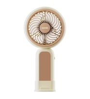 Asonic AFN21 Krem 250mAh Dahili Pil Elde Taşınabilir Masaüstü Usb Fan Şarjlı Type-c Şarj