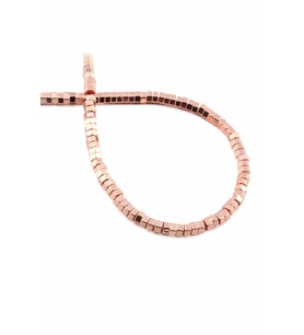 Hematit Doğal Taş Parlak Roz Silindir Kesim 4x2mm Dizi [AA]