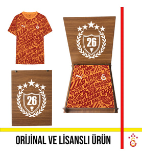 Galatasaray Lisanslı Puma Culture T-Shirt 26 Şampiyonluk Ahşap Kutulu 78291706