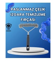 Mey İthalat® Paslanmaz Çelik Izgara Temizleme Fırçası Mangal ve Barbekü İçin