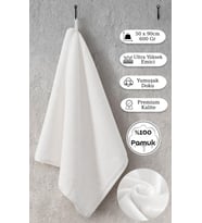 Saf Beyaz Microcotton Mora Havlu