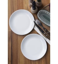 M'art Home Pearl White İkili Pasta Tabağı (Beyaz)