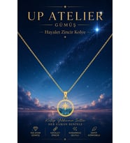 925 Ayar Gümüş İthal Zincirli Zirkon Taşlı Kutup Yıldızı Model Kolye 40-45cm Ayarlanabilir