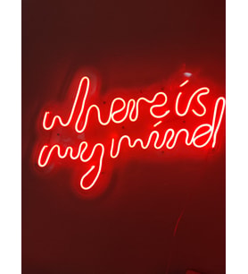 Where İs My Mind Neon Tabela Neon yazı  Led Dekoratif Duvar Aydınlatması Neon Duvar Dekorasyonu