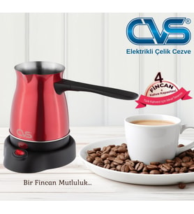 CVS DN 19833 Elektrikli Çelik Cezve Kırmızı