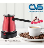 CVS DN 19833 Elektrikli Çelik Cezve Kırmızı