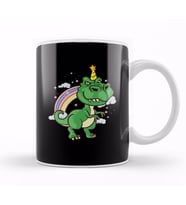 Funny Dinosaur Unicorn Unisaur Mythical Animal Kupa Bardak Porselen