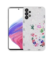 Lexroo Galaxy A13 4G Kılıf Desenli Sert Silikon Mumila Kılıf - White Cat