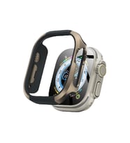 Movenchy Apple Watch Ultra 49mm MO-WT3 Alüminyum Camlı Kasa Ekran Koruyucu - Gold