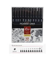 Cengo Pigment Liner Teknik Çizim Kalemi 12'li Set